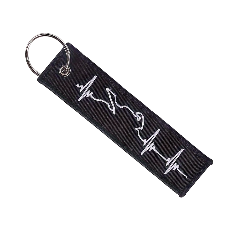 Biker Heartbeat Jet Tag